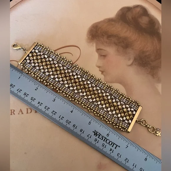 Lucky Brand Gold and Silver Beaded Bracelet - Picture 3 of 5